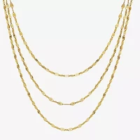 Gold Addiction Womens 14K Gold 17 Inch Link Necklace