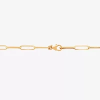Gold Addiction Womens 14K Gold 18 Inch Paperclip Chain Necklace