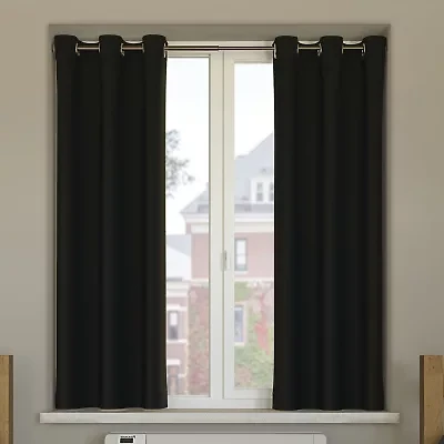 Sun Zero Grommet Top 100% Blackout Set of 2 Curtain Panel