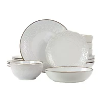 Elama Countess 16-pc. Stoneware Dinnerware Set