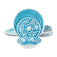 Elama Telly 12-pc. Melamine Dinnerware Set
