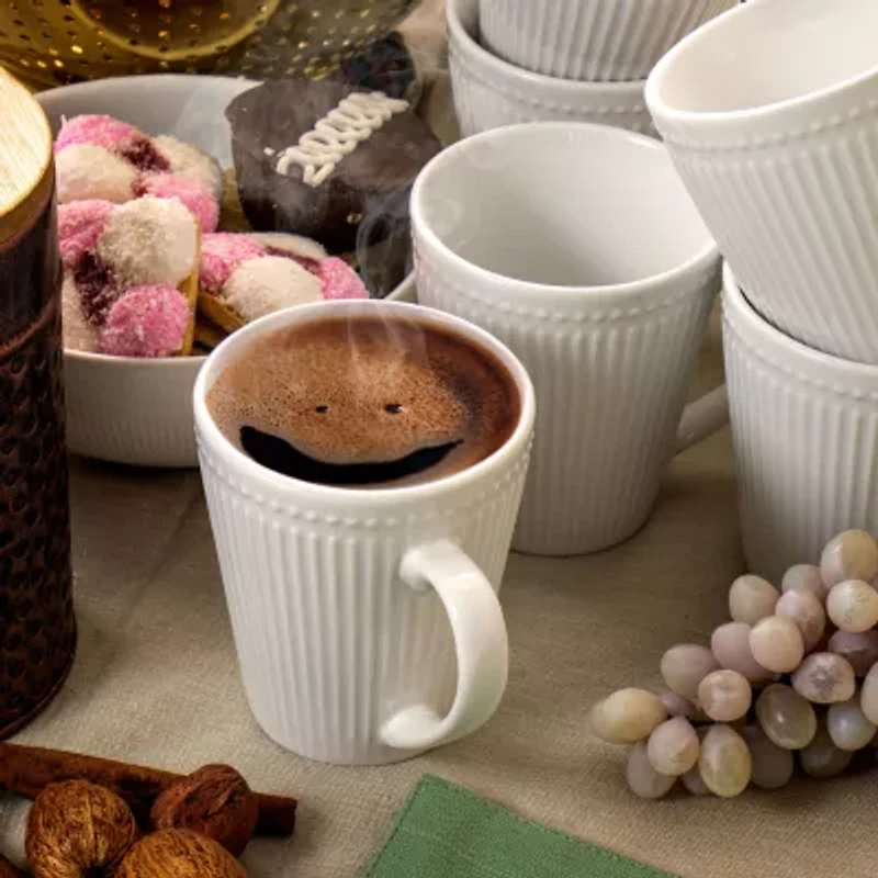 Elama Madeline 12-pc. Porcelain Coffee Mug Set