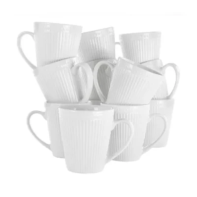 Elama Madeline 12-pc. Porcelain Coffee Mug Set