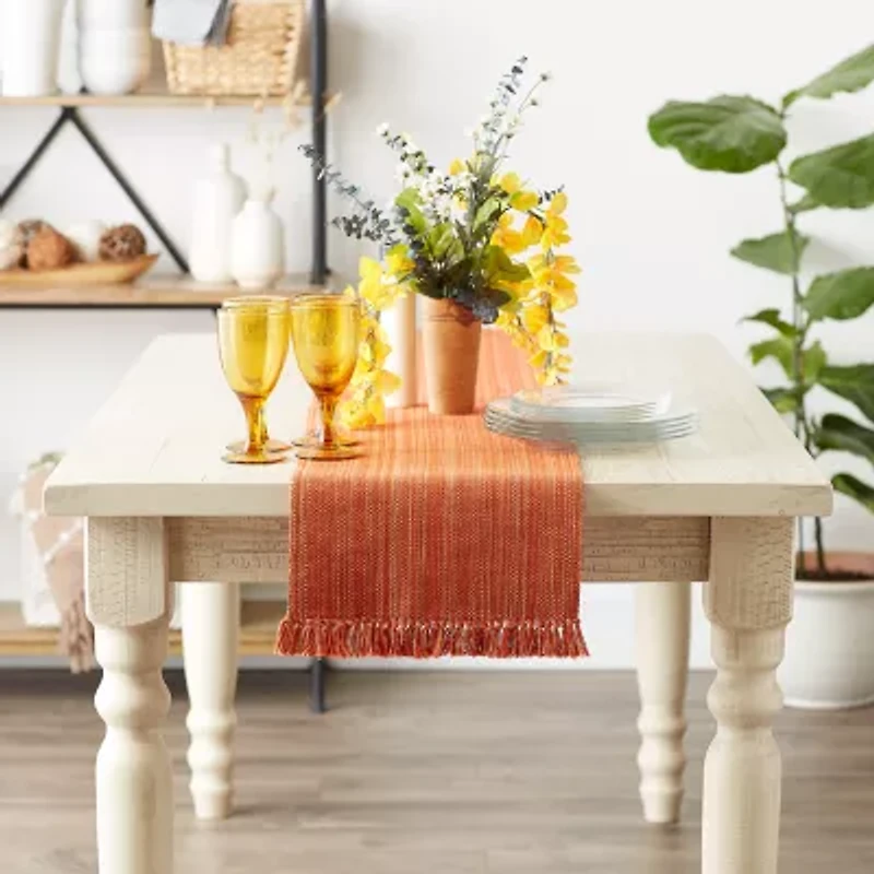 Design Imports Dobby Stripe Table Runner