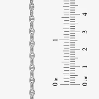 Made in Italy Womens Sterling Silver Inch Link Chain Necklace