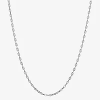 Made in Italy Womens Sterling Silver Inch Link Chain Necklace