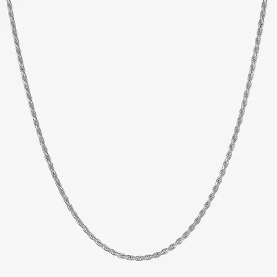 Made in Italy Unisex Adult Sterling Silver 30 Inch Rope Chain Necklace