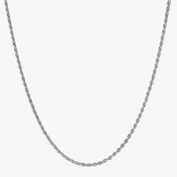 Made in Italy Unisex Adult Sterling Silver 30 Inch Rope Chain Necklace