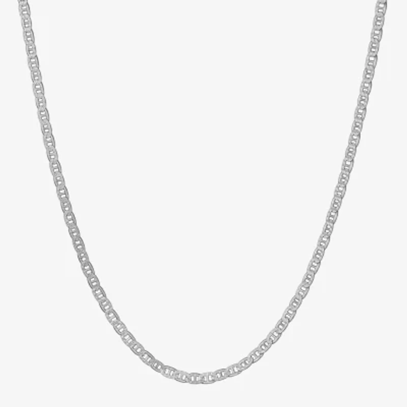 Made in Italy Womens Sterling Silver 20 Inch Link Chain Necklace