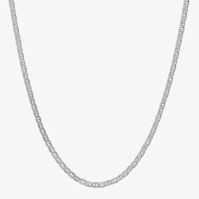 Made in Italy Womens Sterling Silver 20 Inch Link Chain Necklace