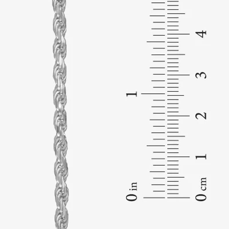 Made in Italy Sterling Silver 20" 3.75mm Rope Chain Necklace