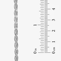 Made in Italy Sterling Silver 20" 3.75mm Rope Chain Necklace