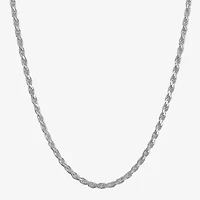 Made in Italy Sterling Silver 20" 3.75mm Rope Chain Necklace