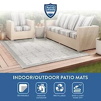Patio Armor By Surefit Brecken Weather Resistant Outdoor Rectanglular Area Rug