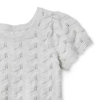 Thereabouts Little & Big Kid Girls Scoop Neck Short Sleeve Pullover Sweater