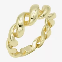 Sparkle Allure Open Womens 4MM 14K Gold Over Brass Band