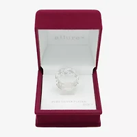 Sparkle Allure Womens 25MM Pure Silver Over Brass Crossover Band