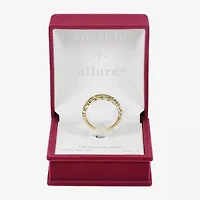 Sparkle Allure Womens 2.5MM Cubic Zirconia 14K Gold Over Brass Band
