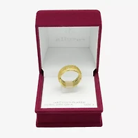 Sparkle Allure Dome Womens 9.5MM Cubic Zirconia 14K Gold Over Brass Band