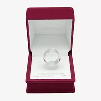 Sparkle Allure Womens Cubic Zirconia Pure Silver Over Brass Round Engagement Ring