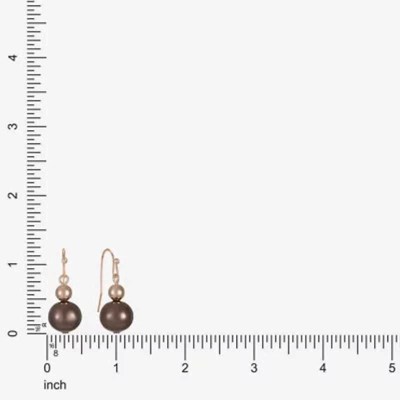 Liz Claiborne Womens Round Drop Earrings