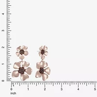 Liz Claiborne Womens Flower Hypoallergenic Drop Earrings