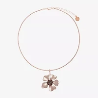 Liz Claiborne Womens Flower 17 Inch Pendant Necklace