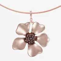 Liz Claiborne Womens Flower 17 Inch Pendant Necklace