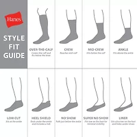 Hanes Ultimate Bonus Pack 7 Pair Quarter Ankle Socks Mens