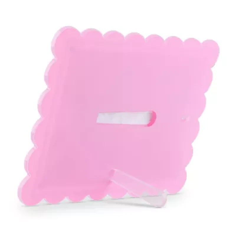 Pink Sky 5 X 7 Scallop Edge Pink Acrylic 1-Opening Tabletop Frame