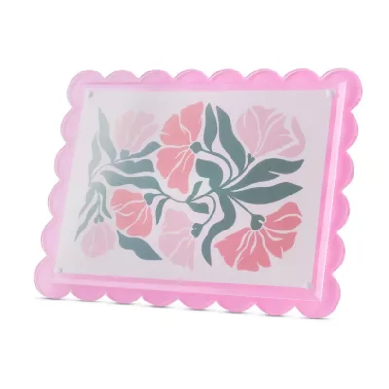 Pink Sky 5 X 7 Scallop Edge Pink Acrylic 1-Opening Tabletop Frame