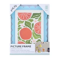 Pink Sky 5 X 7 Scallop Edge Blue Acrylic 1-Opening Tabletop Frame