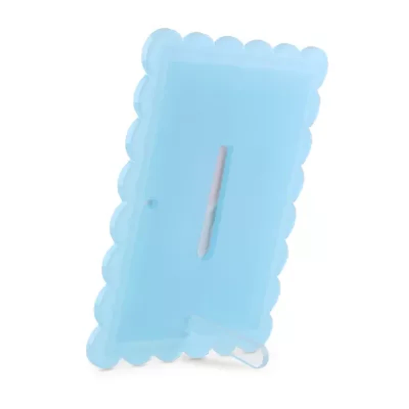 Pink Sky 5 X 7 Scallop Edge Blue Acrylic 1-Opening Tabletop Frame