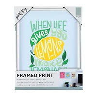 Pink Sky When Life Gives You Lemons Framed Print