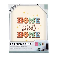Pink Sky Home Sweet Home Framed 1-Opening Wall Frame
