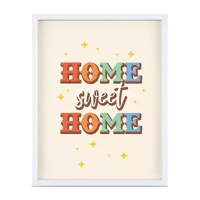 Pink Sky Home Sweet Home Framed 1-Opening Wall Frame