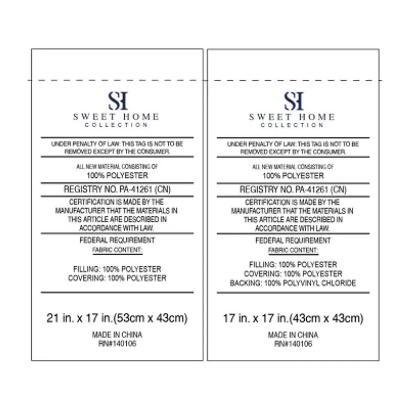 Sweet Home Collection™ Rocking Chair Cushion 2 Piece Tufted Non Slip Set of Upper and Lower Cushions