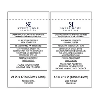 Sweet Home Collection™ Rocking Chair Cushion 2 Piece Tufted Non Slip Set of Upper and Lower Cushions