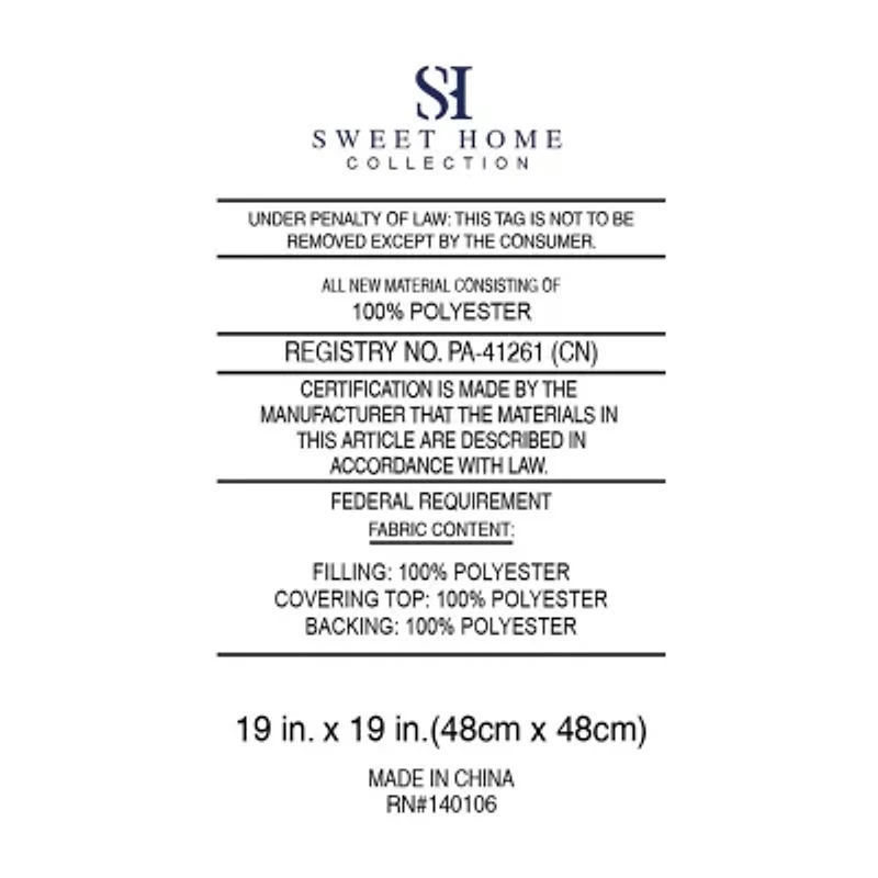 Sweet Home Collection™ Patio Cushions Indoor/Outdoor Reversible Chair Pads Tufted 19" x