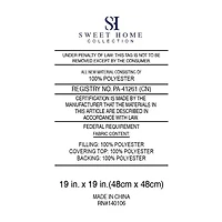 Sweet Home Collection™ Patio Cushions Indoor/Outdoor Reversible Chair Pads Tufted 19" x