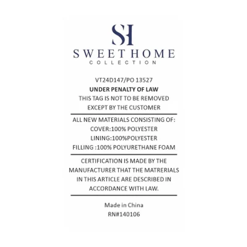 Sweet Home Collection™ Large Oversized Reading and Bed Rest Pillow with Cup Holders Detachable Neck Roll