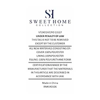 Sweet Home Collection™ Large Oversized Reading and Bed Rest Pillow with Cup Holders Detachable Neck Roll