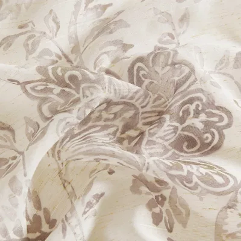 Elrene Home Fashions Westport Tie Top Sheer Single Curtain Panel