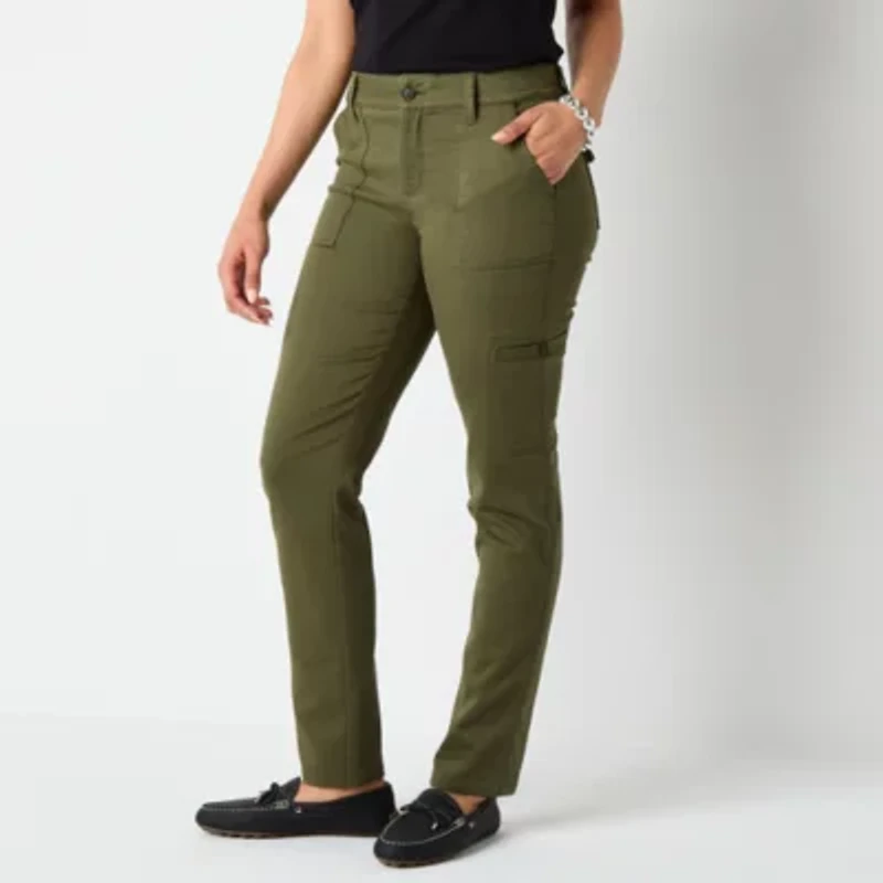 Liz Claiborne Sara Womens Mid Rise Skinny Fit Slim Fit Jean