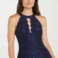R & M Richards Lace Womens Sleeveless Fit + Flare Dress