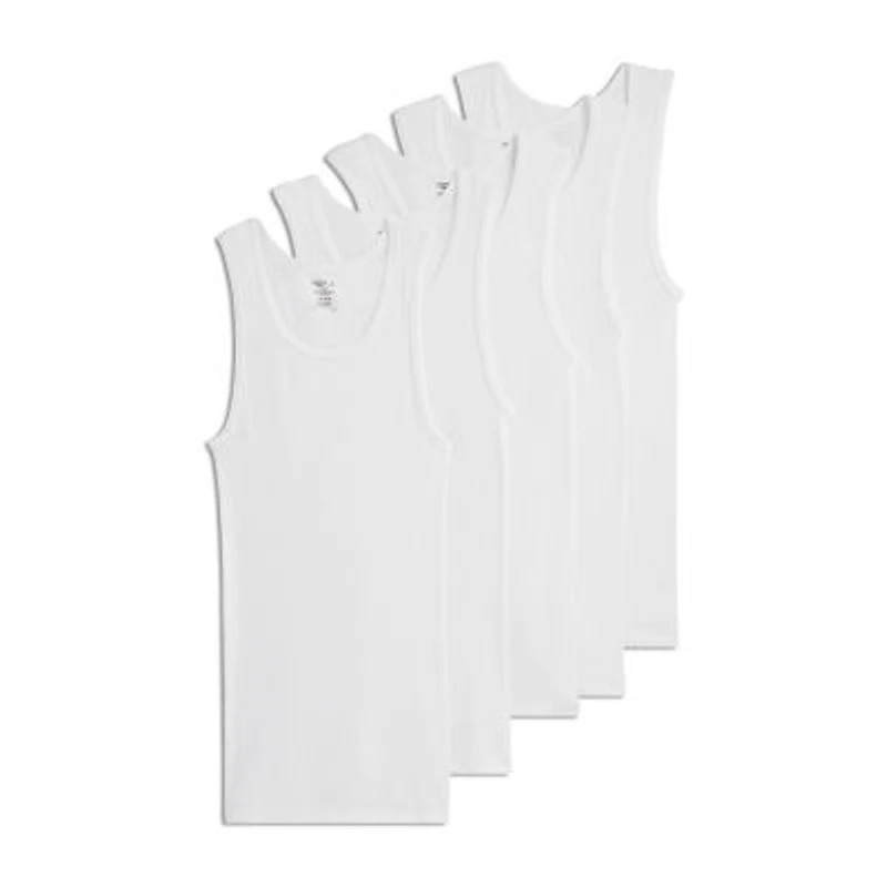 Jockey Cotton Bonus Pack Mens Scoop Neck Sleeveless Quick Dry 5 Tank