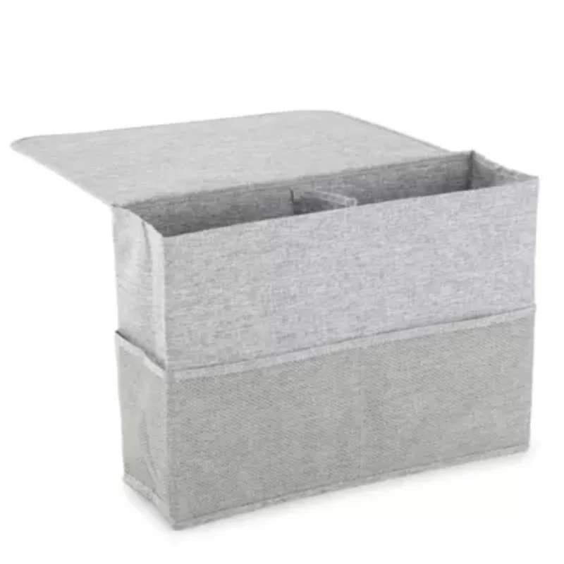 Home Expressions Bedside Caddy Gray 3-Compartment Hanging Organizer