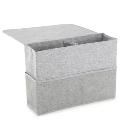 Home Expressions Bedside Caddy Gray 3-Compartment Hanging Organizer