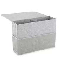 Home Expressions Bedside Caddy Gray 3-Compartment Hanging Organizer