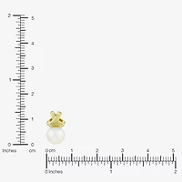 Womens White Cultured Freshwater Pearl 14K Gold Over Silver Round 18 Inch Pendant Necklace